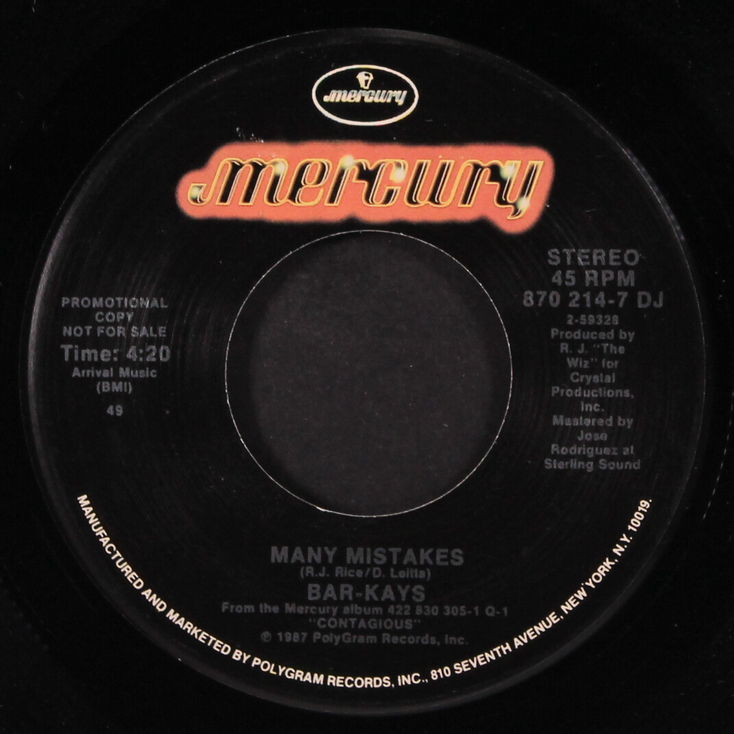 独CD Bar-kays Contagious 8303052 Mercury /00130 BAR-KAYS: contagious / many mistakes MERCURY 7