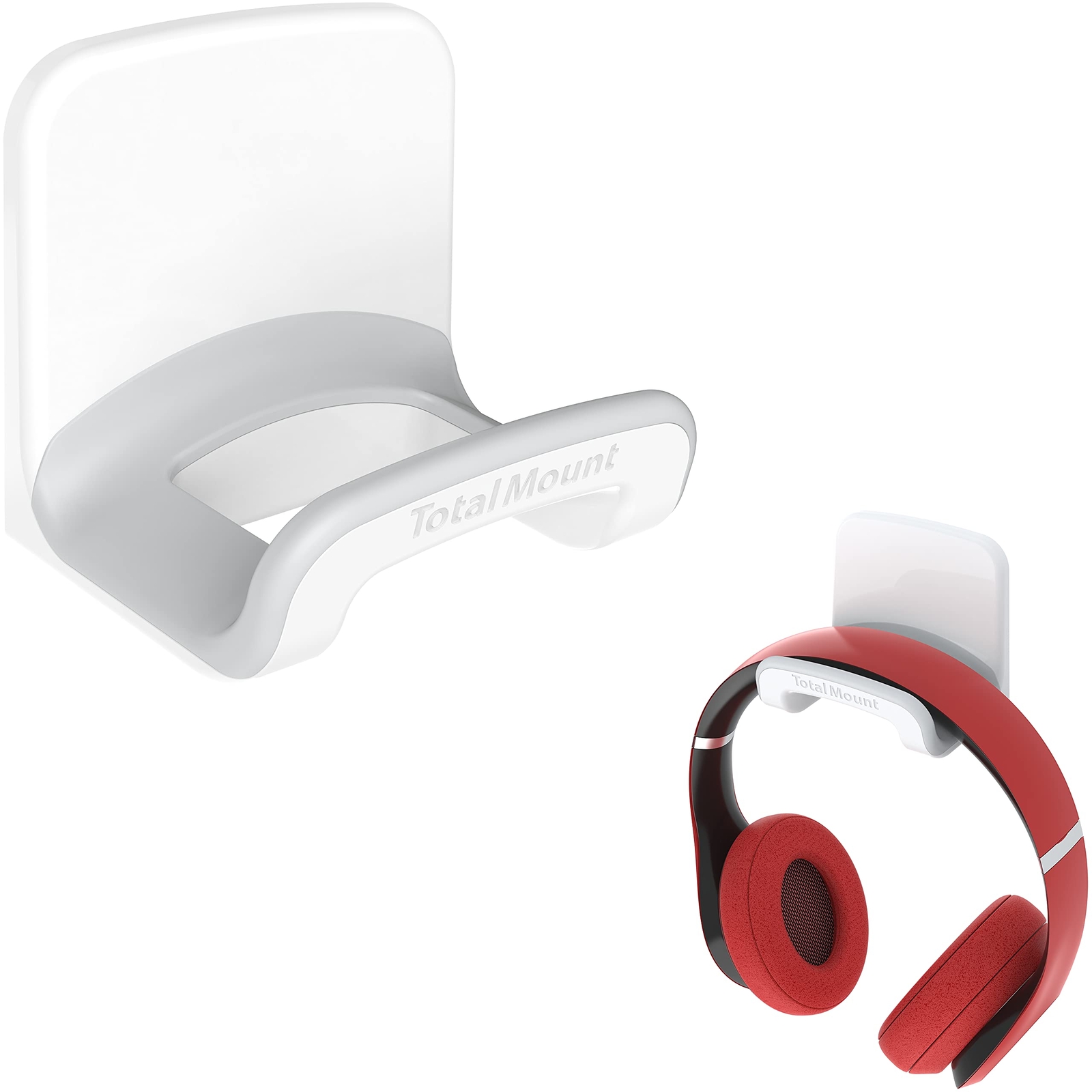 TotalMount Headphone Holder – Hanger Won’t Damage Your Wall with Screws or Pe...