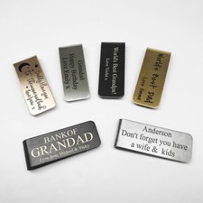 Fathers Day Birthday Gift for Men Dad Grandad Personalised Engraved MONEY CLIP