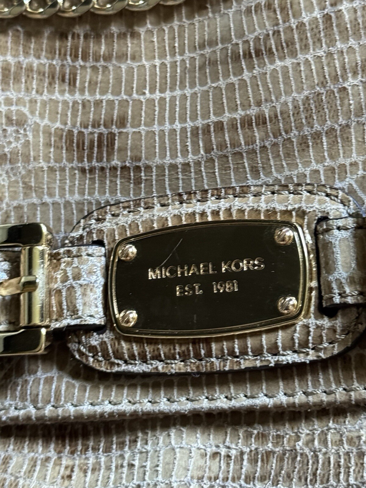 Michael Kors Python Hamilton Snakeskin Embossed L… - image 3