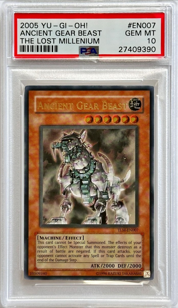 Yu-Gi-Oh! PSA 10 GEM-MT 'Ancient Gear Beast' TLM-EN007 ~ULTIMATE