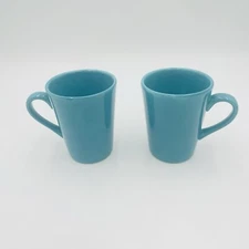 Essential Home Coffee Tea Teal Blue Mugs 2ea