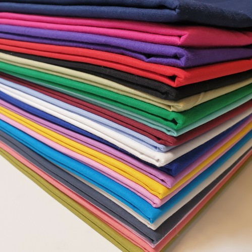 Plain 100% Cotton Egyptian Cambric Poplin Craft Soft Dress Material Fabric 44" - Picture 5 of 156