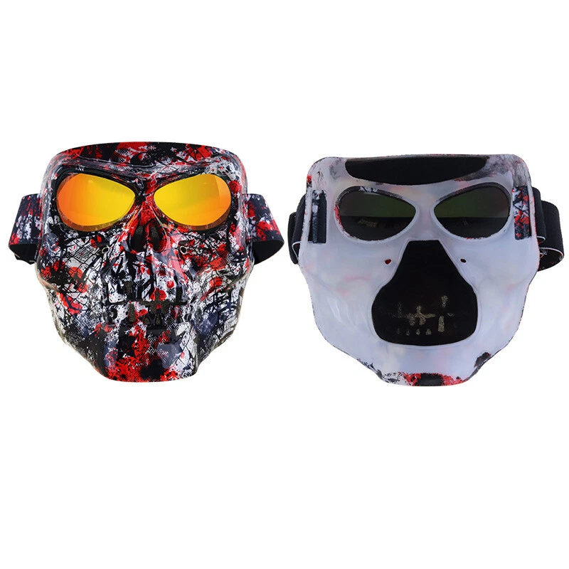 Tactical Protective Shield Full Face Mask Skull Safety Paintball Airsoft Goggles - Image 4 of 4