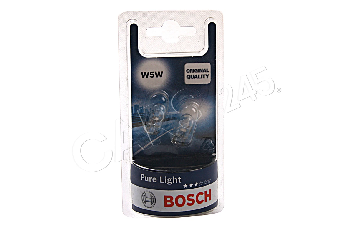 W5W Halogen Birnen 12V 5W W2,1x9,5d BOSCH 2 Stück PURE LIGHT 