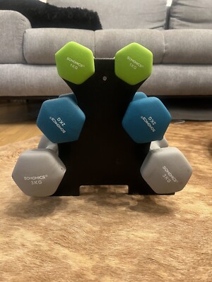 SONGMICS Kurzhantel Set mit Hantelständer, 2*1KG, 2*2 KG, 2*3KG. NEUWERTIG  