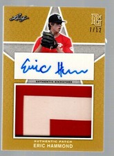 2020 Leaf Perfect Game Nat'l Showcase Patch Auto Gold #PAEH1 Eric Hammond 7/12