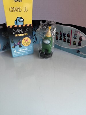 Toikido AMONG US Series 2 Crewmates Stampers Blind Vinyl Mini Green W/ Party Hat
