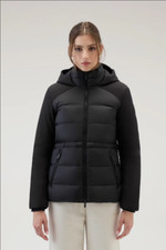 GIUBBOTTO PIUMINO DONNA WOOLRICH SOFT SHELL CFWWOU0891FRUT3496 NERO ORIGINAL2024