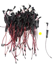 MONO RIGHt ANGLE MALE PLUG TO WIRE AUDIO CABLE LOT OF 50