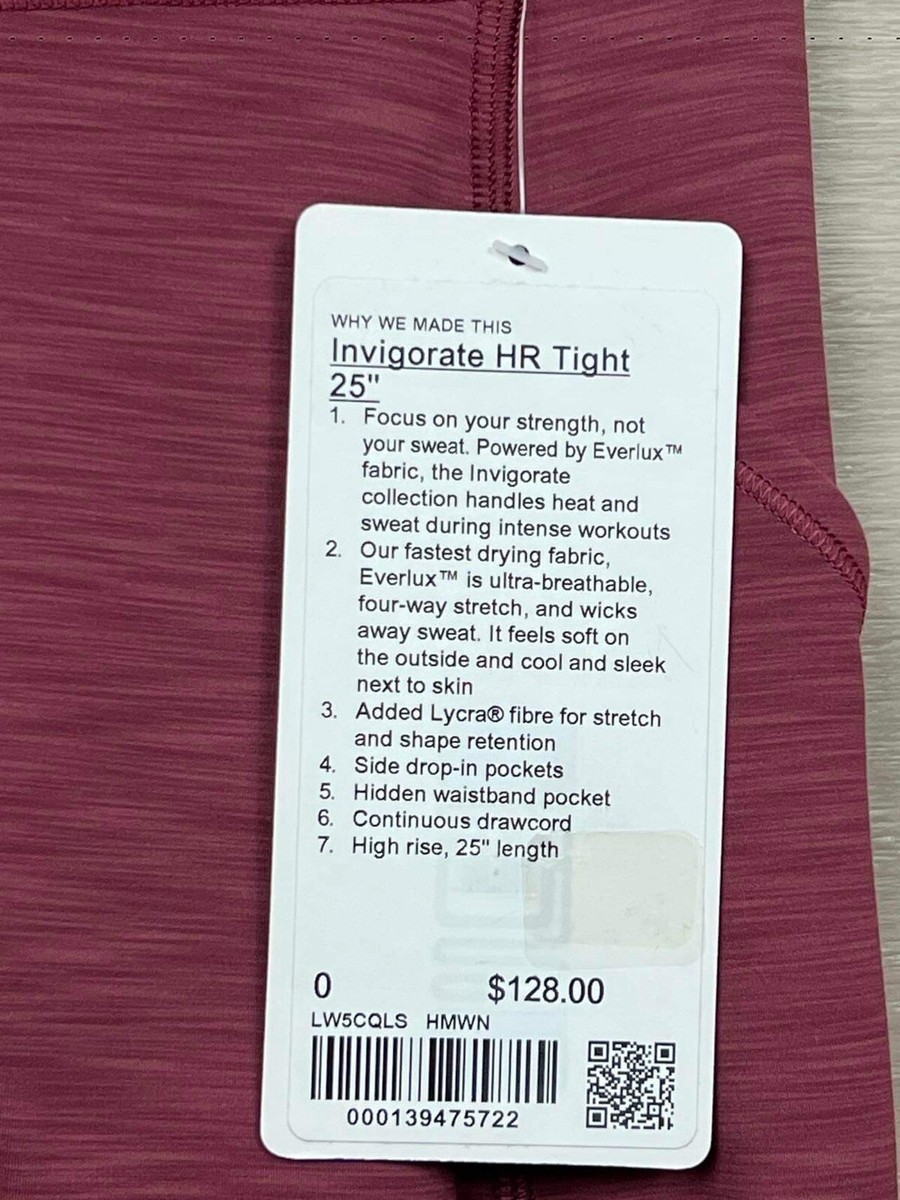 Lululemon Invigorate High Rise Tight 25