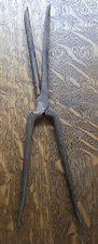 Vintage Metal Hair Curler Forged Stamp Crimper 11"