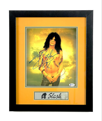 Slash of Guns N' Roses Signed Framed Display Rolling Stone Photo