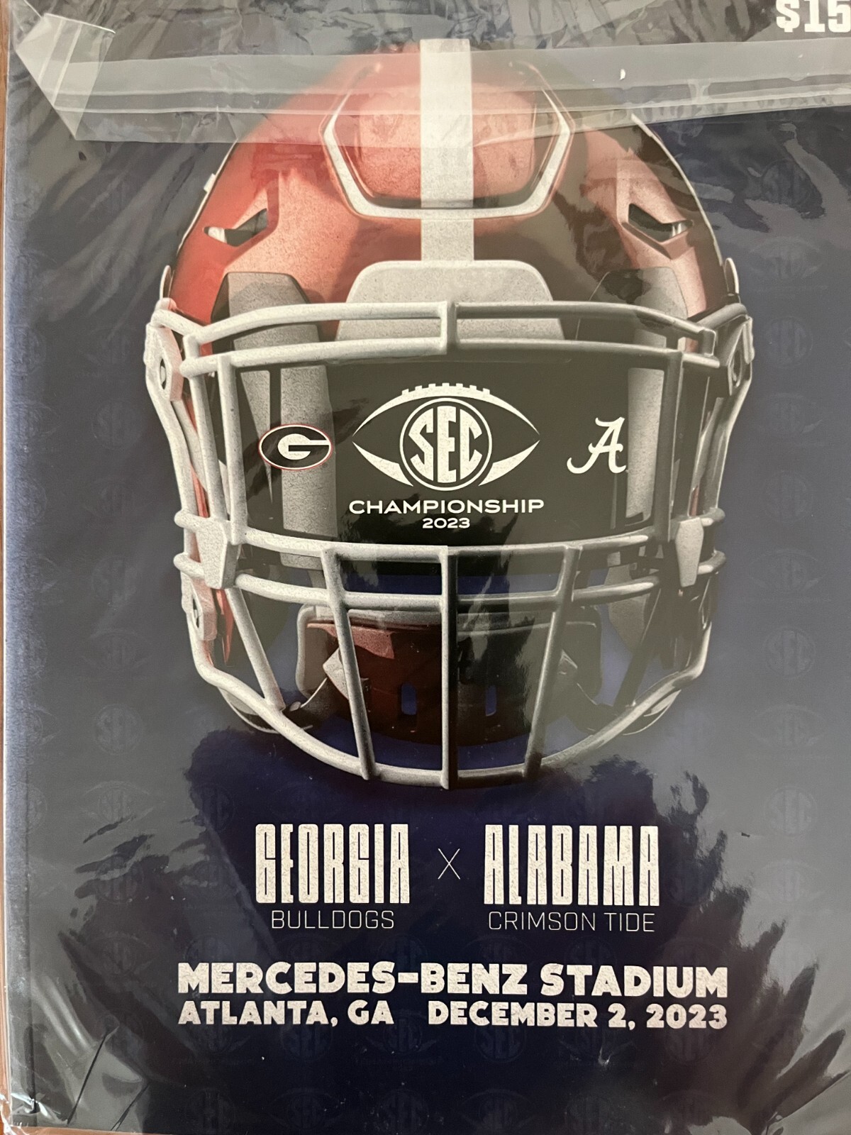 2023 SEC CHAMPIONSHIP GAME PROGRAM GEORGIA BULLDOGS ALABAMA CRIMSON TIDE LIMITED