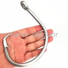 1PCS 39960 Stainless Steel Big Game Shark Tuna Fishing Hooks Saltwater Size 28/0