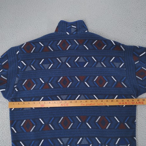 Patagonia Aztec Synchilla Snap-T Pullover Fleece Jacket Mens Large Blue Red - Picture 13 of 22