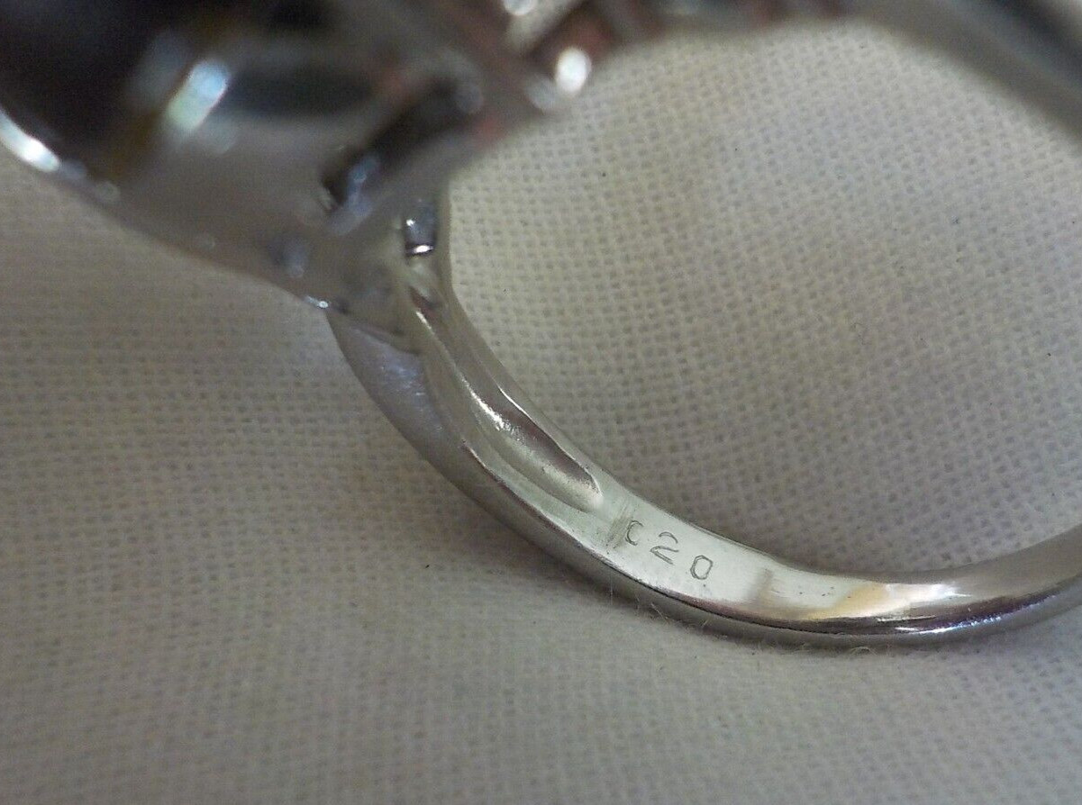 Solid Platinum Cabochon Star Ruby Diamond Ring - … - image 7