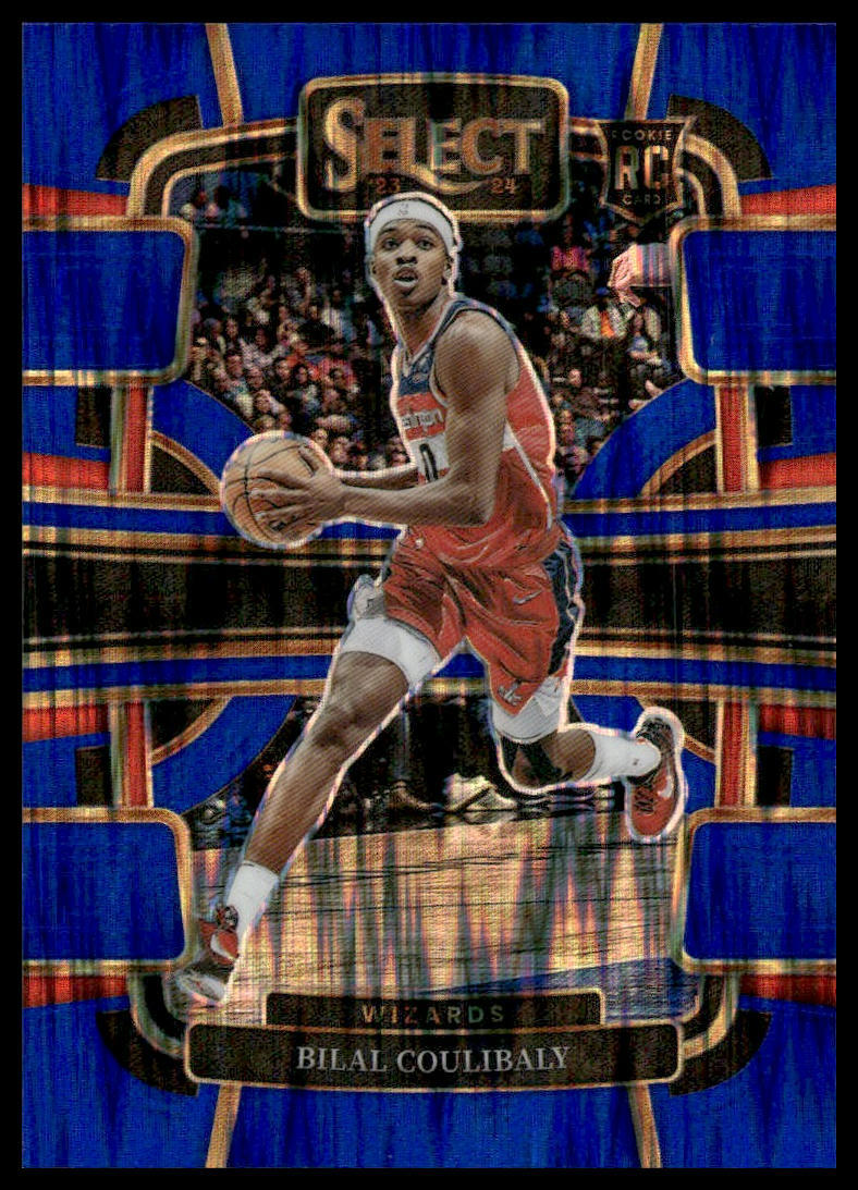 2023-24 Panini Select #97 Bilal Coulibaly Blue Flash Prizms #/99