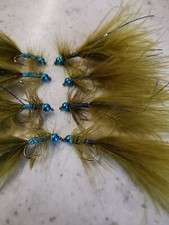  Blue flash Damsel Lures Trout Flies Kamasan hooks size 10 X8