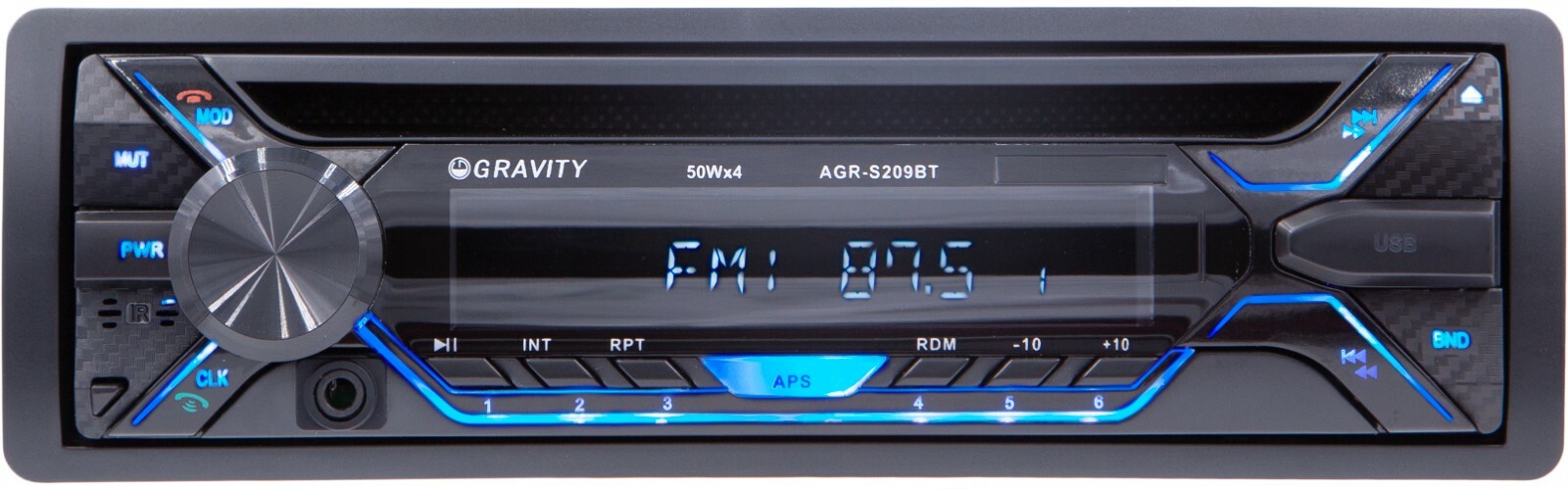 Gravity 200 Watts AGR-209BT CD / MP3 Car Audio Receiver w/ USB, SD, Bluetooth
