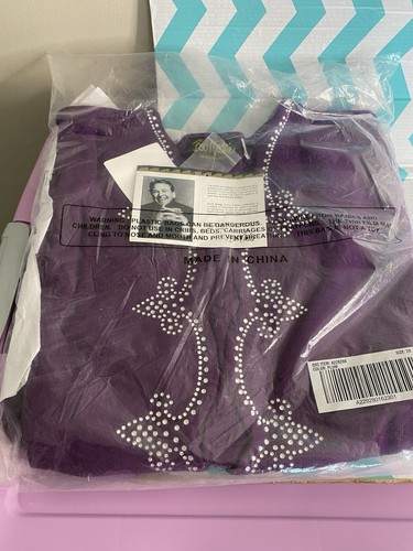 NWT Bob Mackie Wearable Art Embellished Top Cardigan Combo Plum Women's Plus 2X
