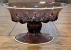 STEUBEN COMPOTE RARE Frederick Carder Small Amethyst Candy Dish 1920s 3.25”X6”