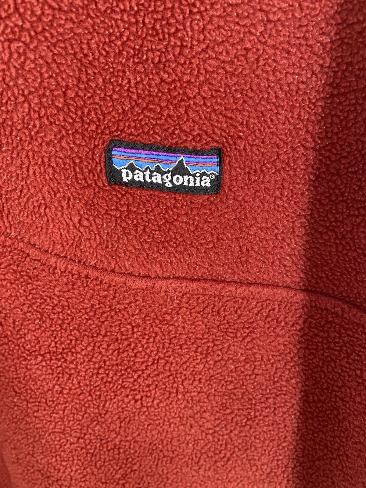 patagonia synchilla 1/2 zip fleece distressed jacket