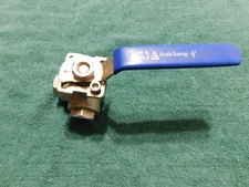 1/2" Stainless Steel Duda Energy Npt Thread L- Port Ball Valve.