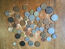48 vintage Great Britain world coins: 1954 50 cents British Honduras, 1973 50 p