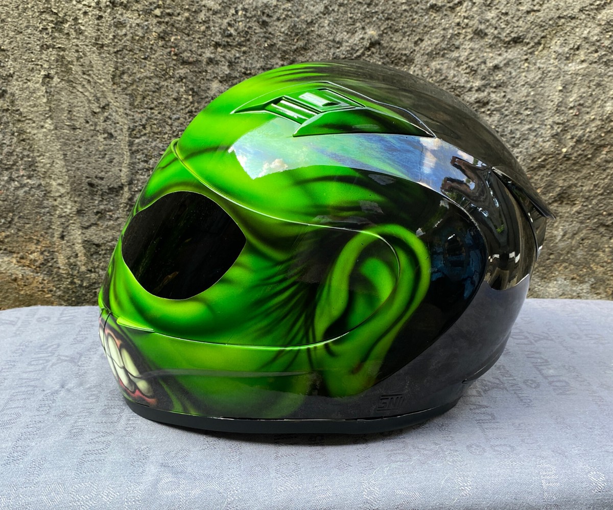 Custom Airbrush Helmet The Incredible Hulk The Avengers Green