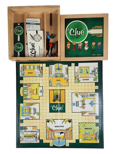 Parker Brothers Clue Detektivspiel Nostalgie Serie Holzkiste 2002 Holzkiste - Bild 6 von 12