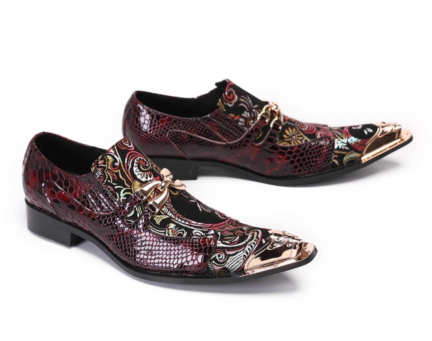 SAOLA Scarpe Oxford uomo eleganti performance palco pelle a punta eleganti pull on