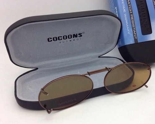 Gafas de sol/anteojos polarizados ámbar COCOONS sobre Rx con clip OVL 2-51 bronce - Imagen 7 de 8