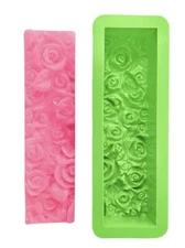 Rose Loaf Mold 1 lb 5oz Flower Silicone Soap Molds 3D Embossed Crafts Mold