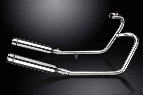TRIUMPH BONNEVILLE BOBBER 2017-2022 FULL EXHAUST 410mm CUSTOM SILENCER BULL NOSE - Picture 5 of 5