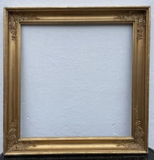 Empire Biedermeier Picture Frame Wood Stuck Antique 64.5x63.5cm