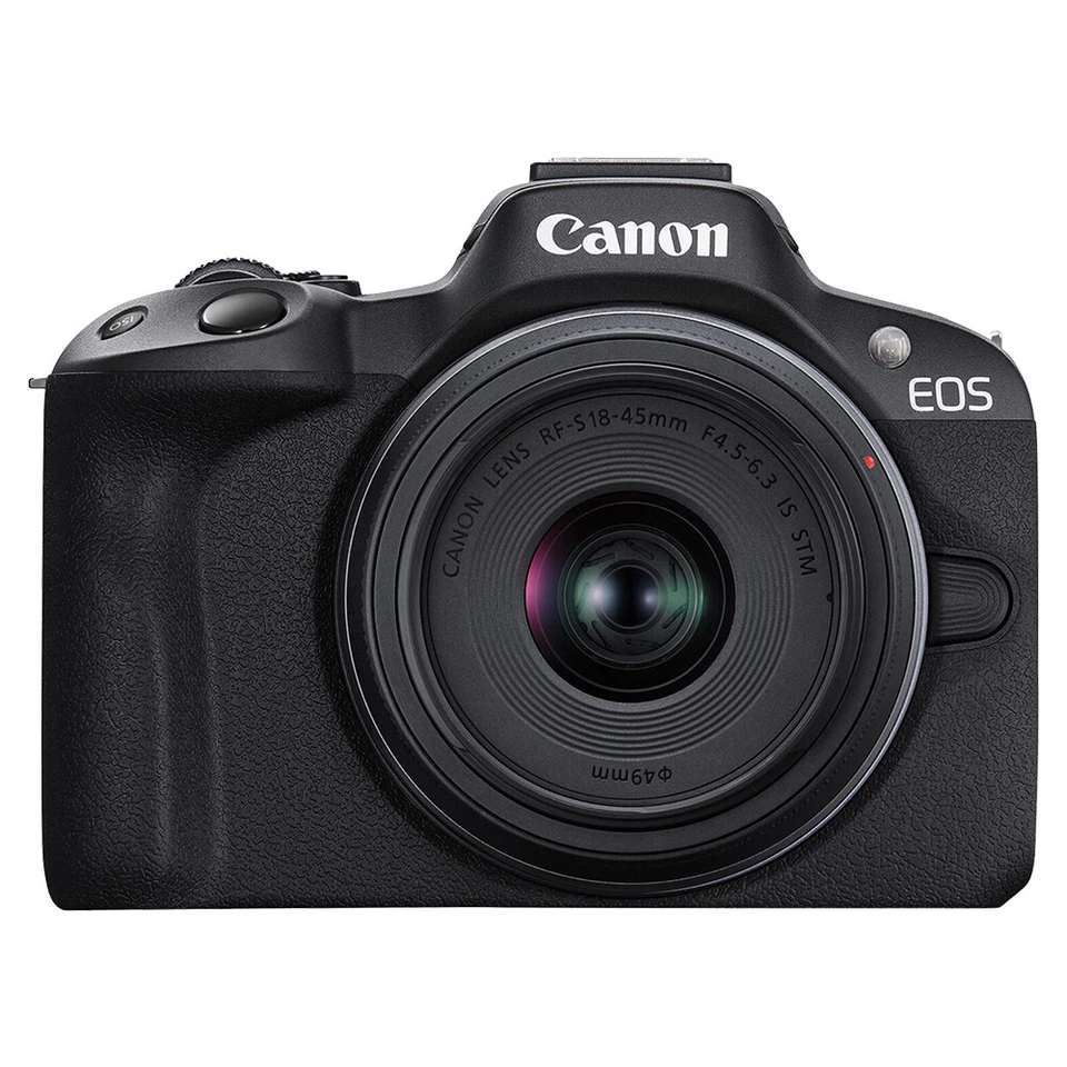 Canon EOS R50 Mirrorless Digital Camera with RF-S 18-45mm IS STM Lens Black