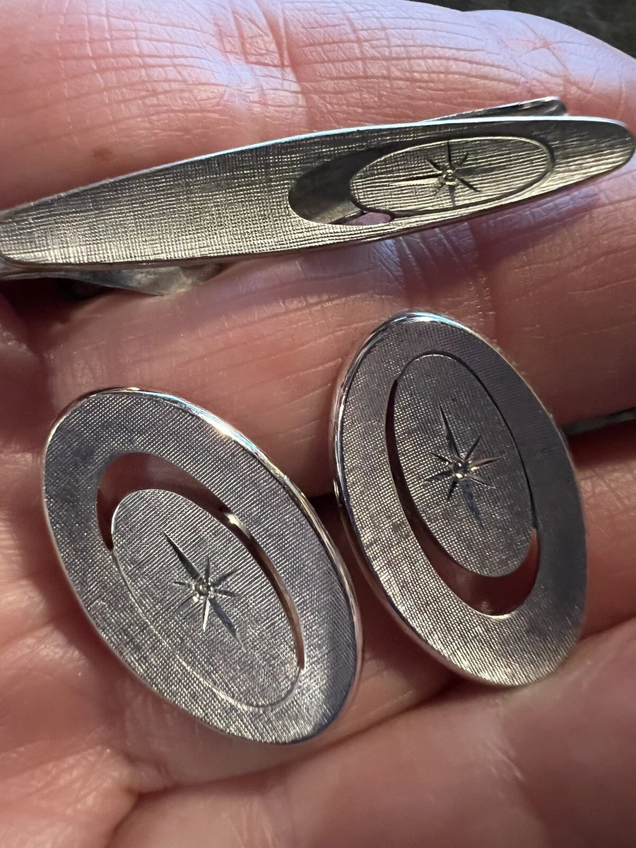 Swank Diamond Silver Cufflinks for Men for sale | eBay