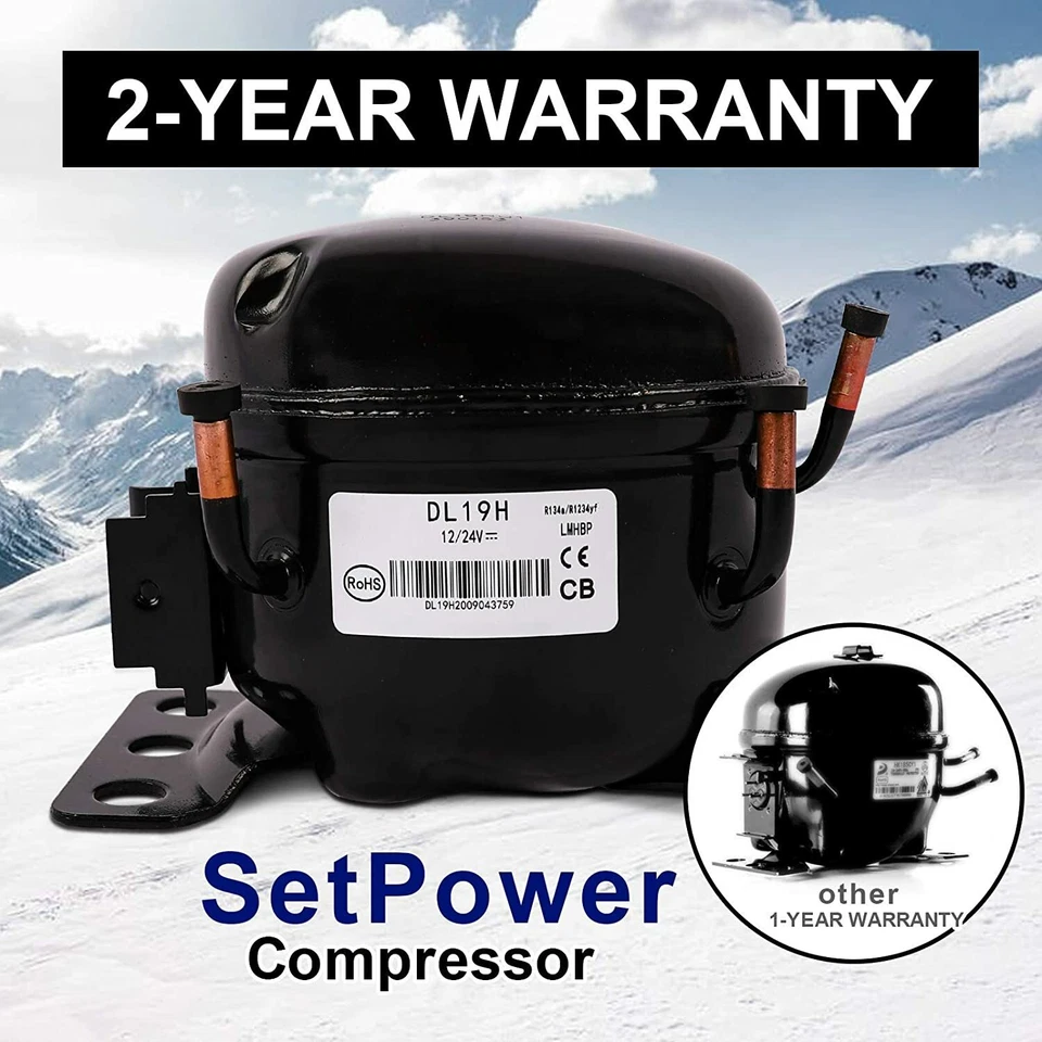 53QT Coche Nevera Congelador Camión Refrigerador Refrigerador de Viaje 12V Con Cubierta y Corredera Foto 2 de 4