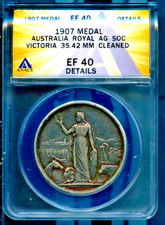 1907 50c Agriculture Society of Victoria 3rd Place 92.5 ANACS # 7874606 + Bonus