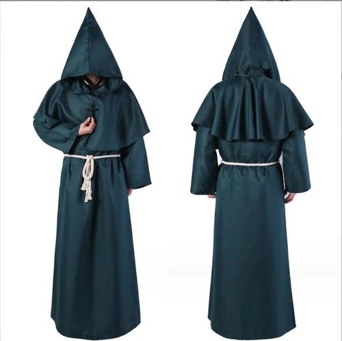 Hot New Halloween Cos Costume Medieval Monk Clothing Monk Robe Clothing Clothing - Picture 8 of 20