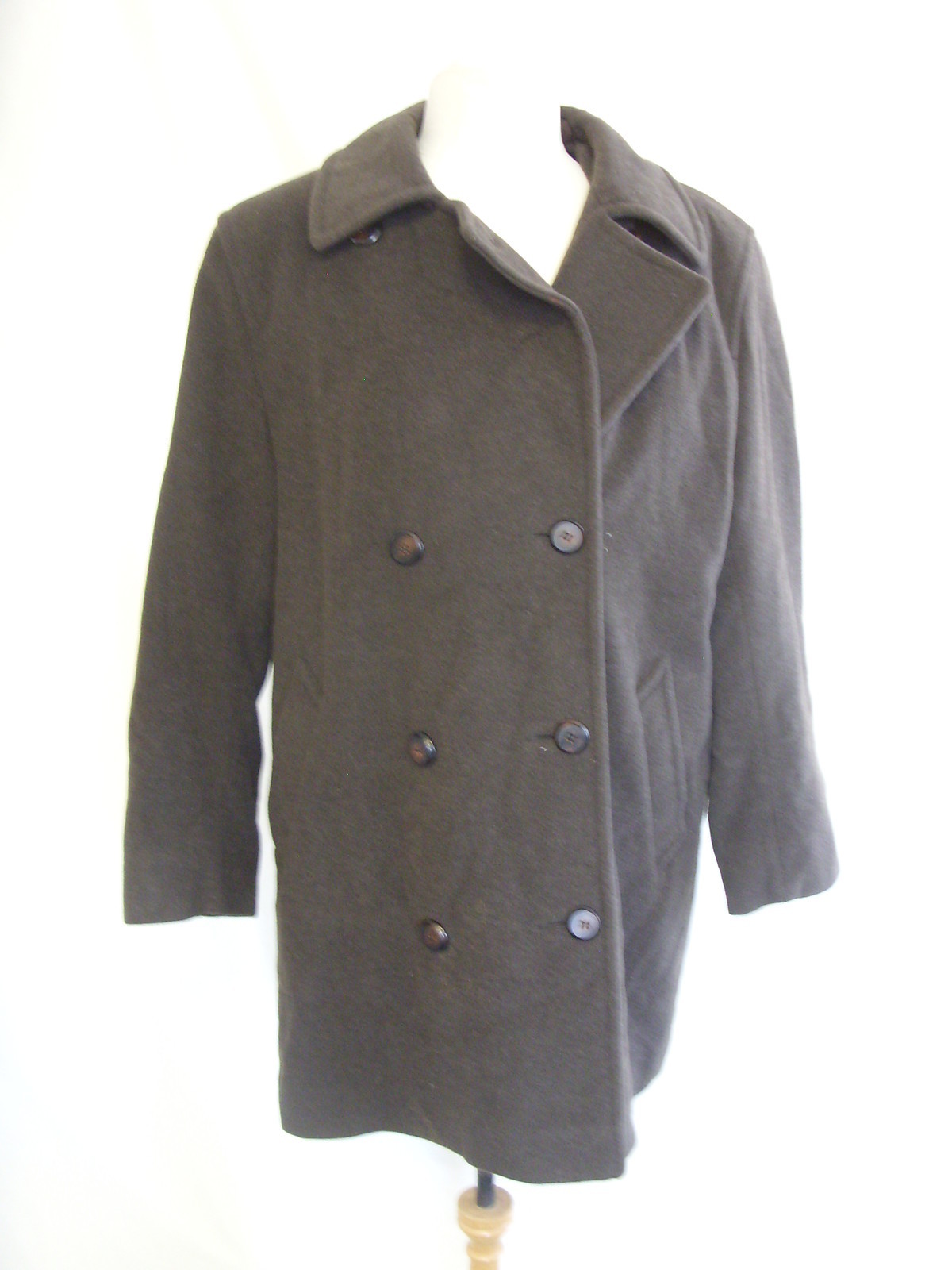 ALTRA Cappotto donna Sconosciuto taglia 14 40 marrone 70% lana 10% cashmere foderato 2354