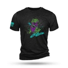 Nine Line T-Rex Short Sleeve Shirt- Black Triblend- Large