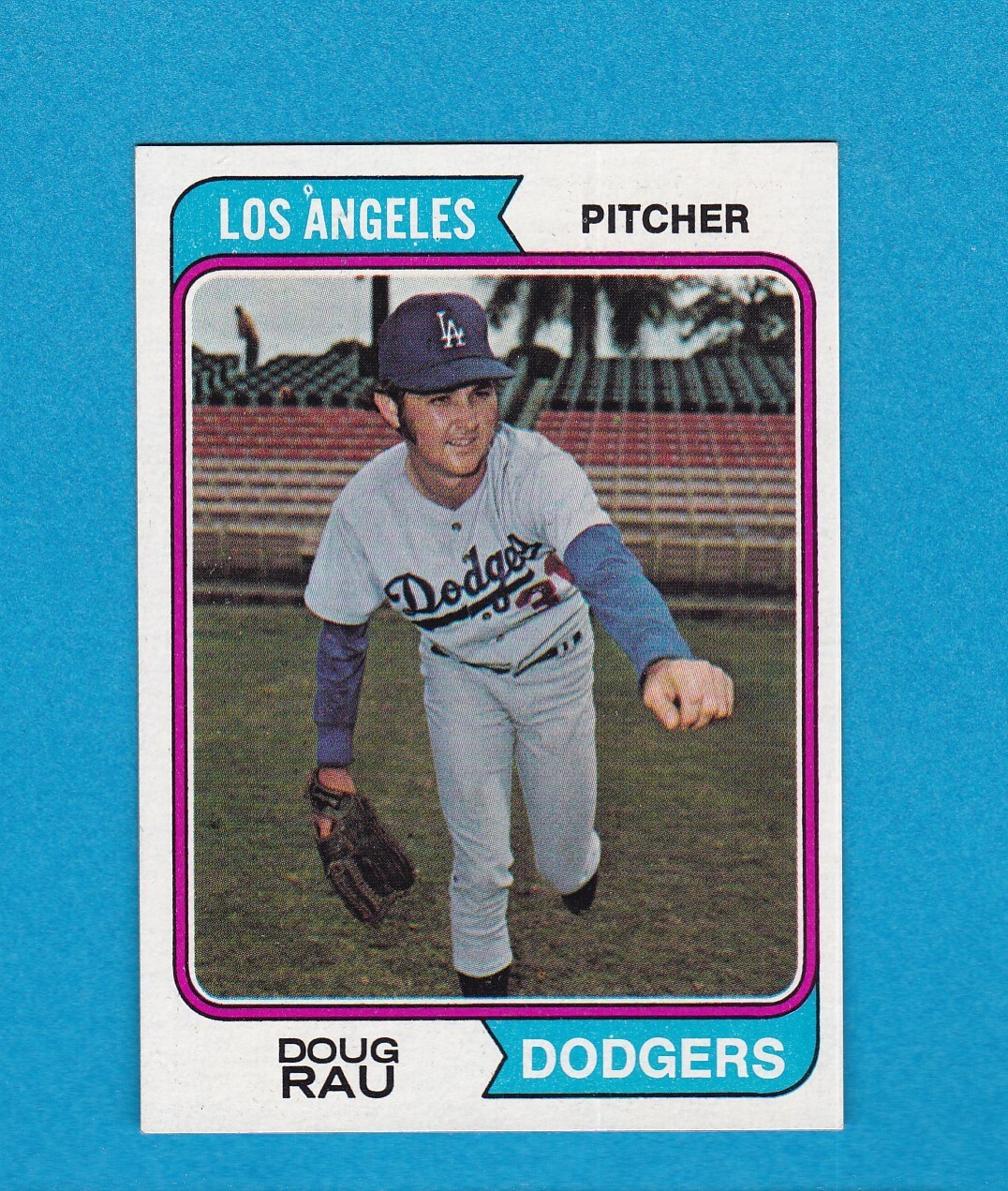 1974 TOPPS BASEBALL SET BREAK 64 DOUG RAU DODGERS NM/MT