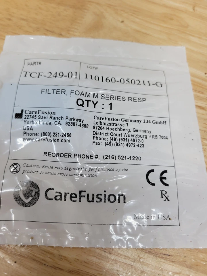 CareFusion #TCF-249-01 Filter,Foam M Series  - Image 2 of 2
