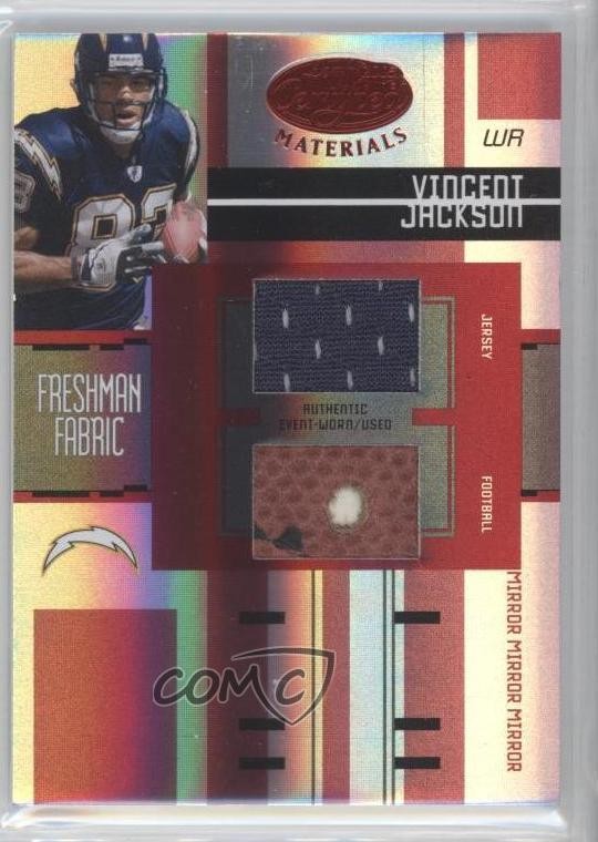 2005 Leaf Certified Materials Mirror Red /150 Vincent Jackson #229 Rookie RC 7l6