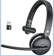 Wireless Headset with Mic for Work - Bluetooth 5.3 Headset with AI Noise-Canc...