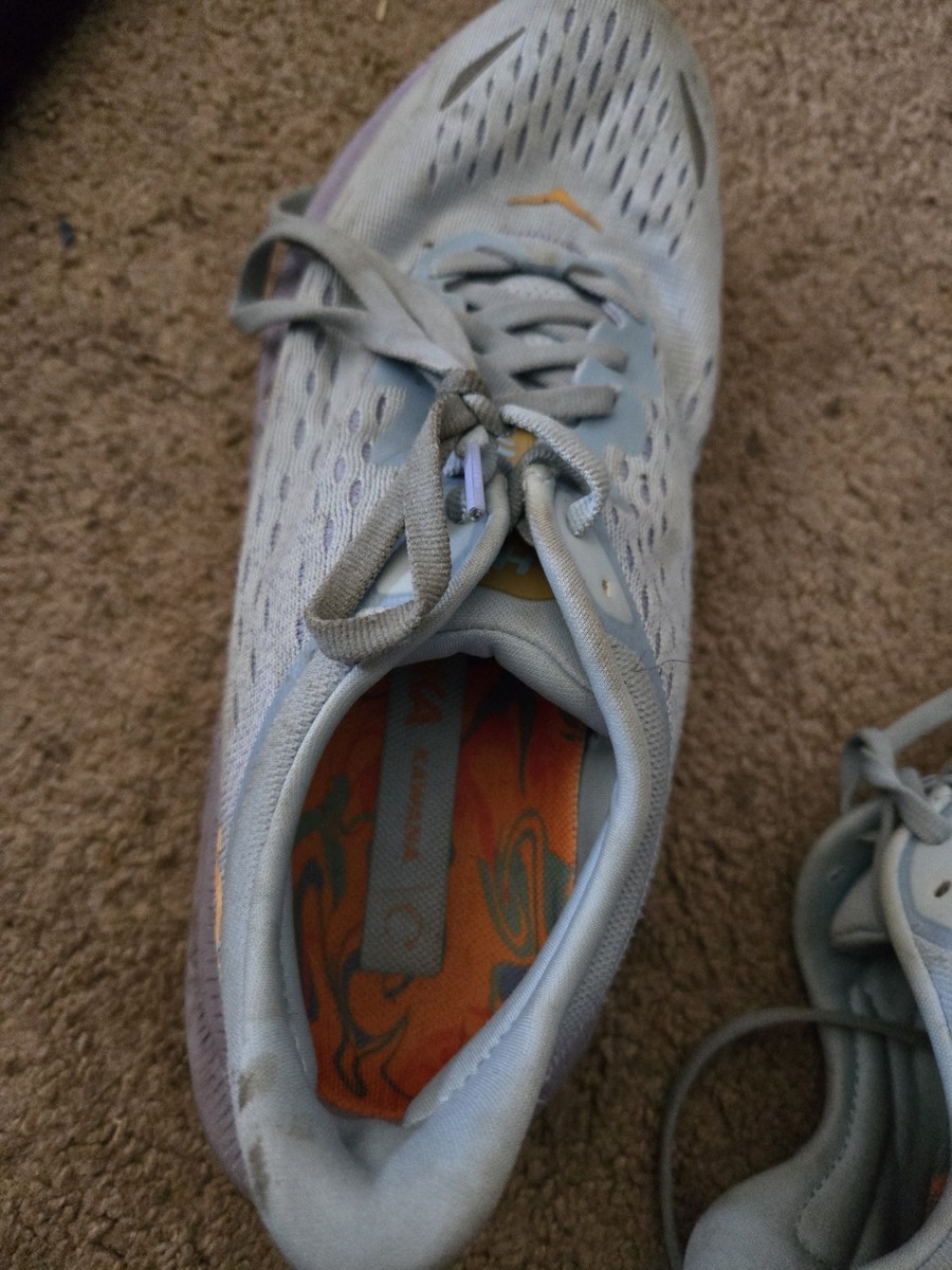 Hoka One One Kawana Light Blue Orange Athletic Running Shoes 