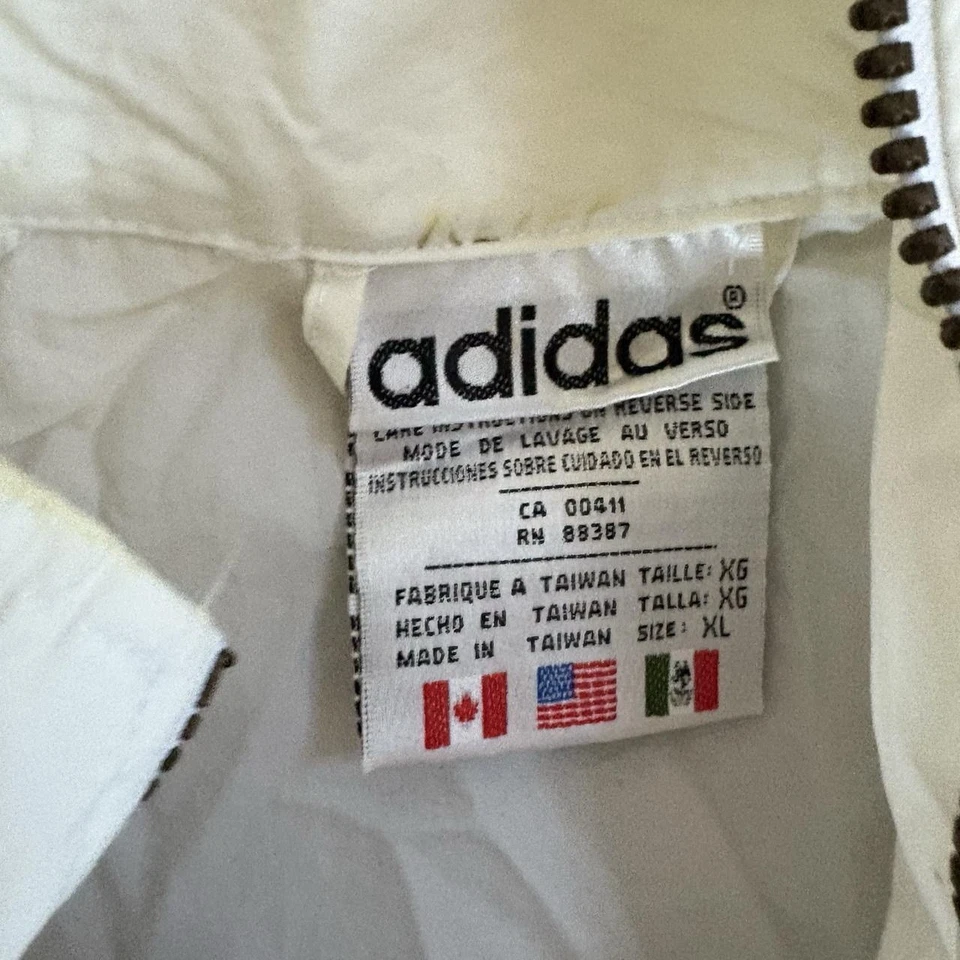 Chaqueta cortavientos rara vintage Adidas 1996 100th Boston Marathon cremallera completa XL Foto 3 de 4