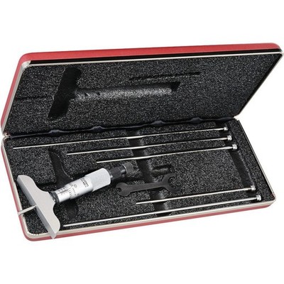 STARRETT 445Z-6RL MICROMETER Mechanical Depth Micrometer: 6'' Range, 6 Rods